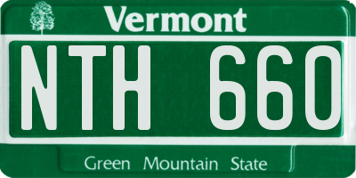 VT license plate NTH660