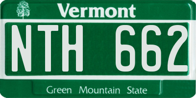 VT license plate NTH662