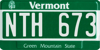VT license plate NTH673