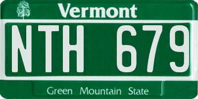 VT license plate NTH679
