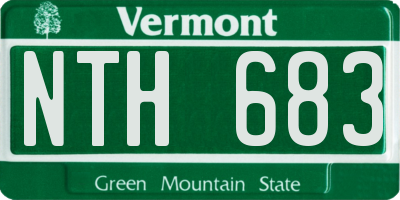 VT license plate NTH683