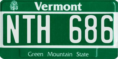 VT license plate NTH686