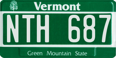 VT license plate NTH687