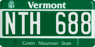 VT license plate NTH688