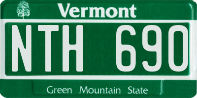 VT license plate NTH690