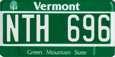VT license plate NTH696