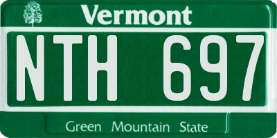 VT license plate NTH697