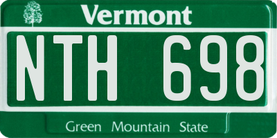 VT license plate NTH698