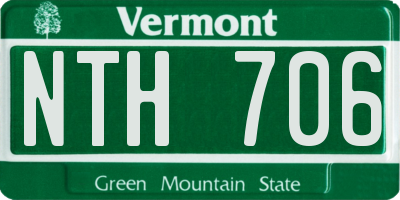 VT license plate NTH706