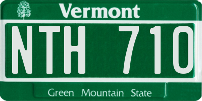 VT license plate NTH710