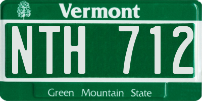 VT license plate NTH712