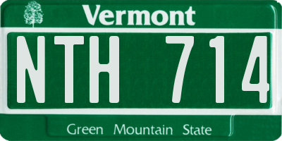 VT license plate NTH714