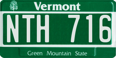 VT license plate NTH716
