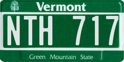 VT license plate NTH717