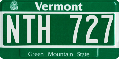 VT license plate NTH727