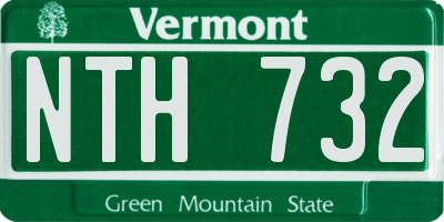 VT license plate NTH732