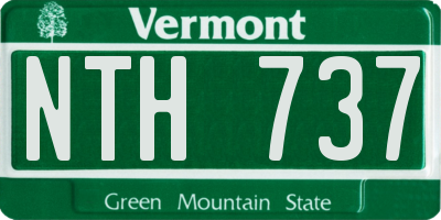VT license plate NTH737