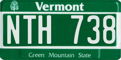 VT license plate NTH738