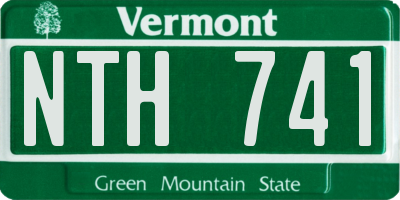VT license plate NTH741