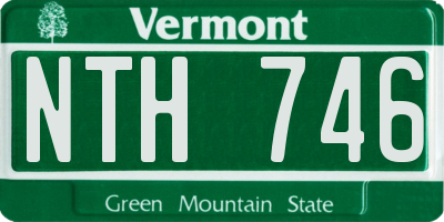 VT license plate NTH746