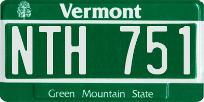 VT license plate NTH751