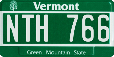 VT license plate NTH766