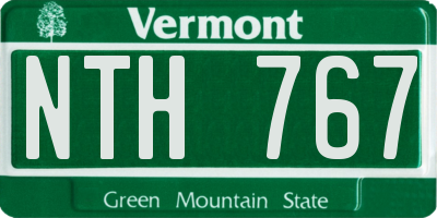 VT license plate NTH767