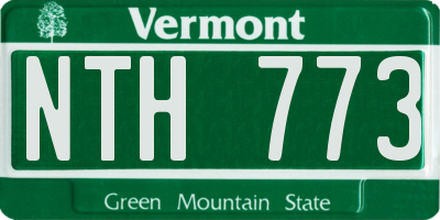VT license plate NTH773
