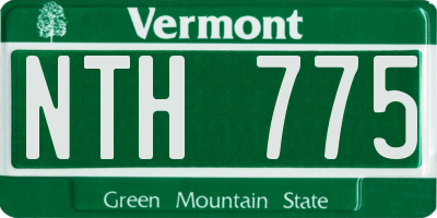 VT license plate NTH775
