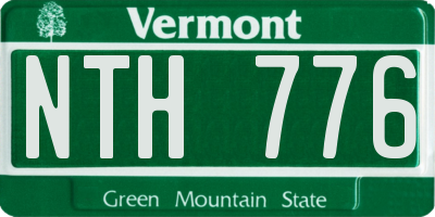 VT license plate NTH776