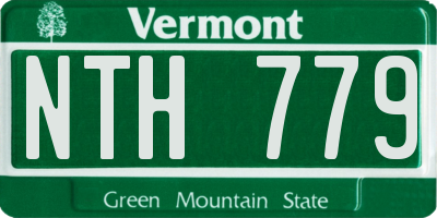 VT license plate NTH779