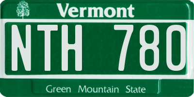VT license plate NTH780