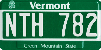 VT license plate NTH782