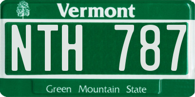 VT license plate NTH787