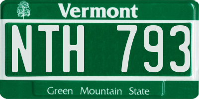 VT license plate NTH793