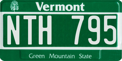 VT license plate NTH795