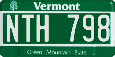 VT license plate NTH798