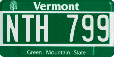 VT license plate NTH799