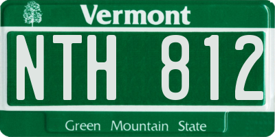 VT license plate NTH812