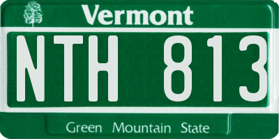 VT license plate NTH813