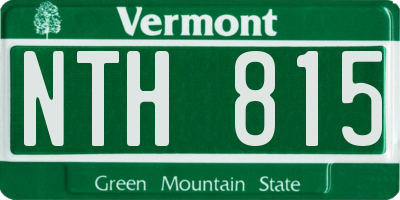 VT license plate NTH815