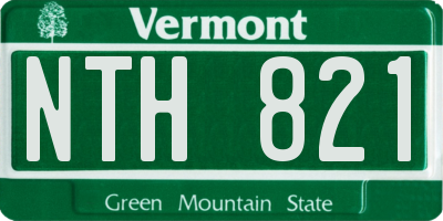 VT license plate NTH821