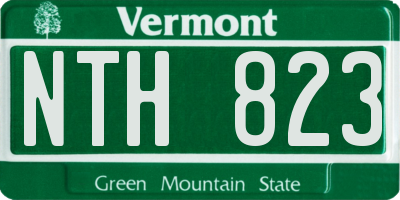 VT license plate NTH823