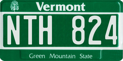VT license plate NTH824