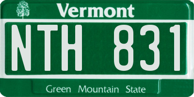 VT license plate NTH831
