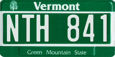VT license plate NTH841