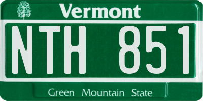 VT license plate NTH851
