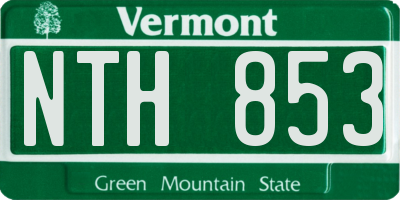 VT license plate NTH853