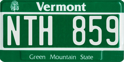 VT license plate NTH859