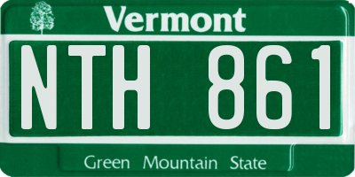 VT license plate NTH861